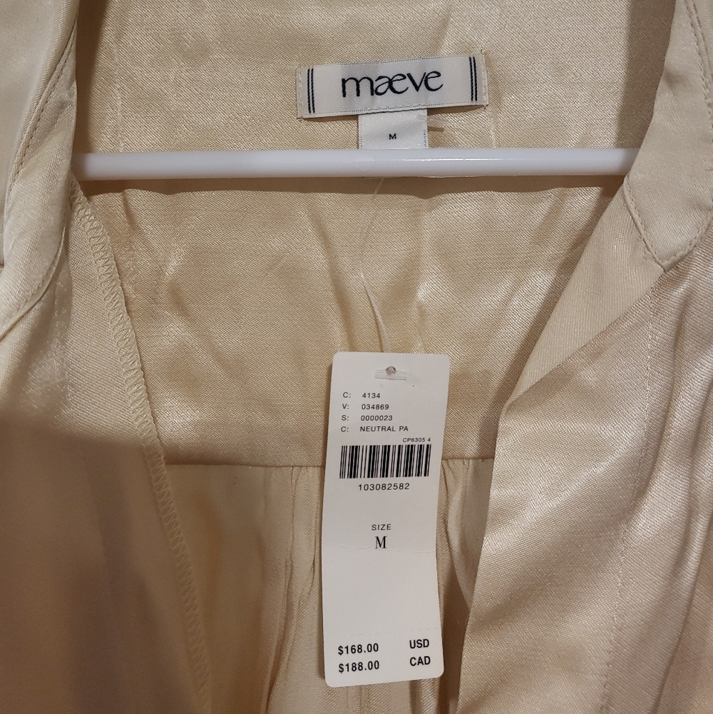 Maeve Long Sleeve Satin Twofer Romper - Picture 7 of 8